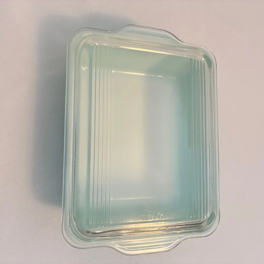 Pyrex Turquoise 1.5 Quart Refrigerator Dish With Lid 503 Vintage